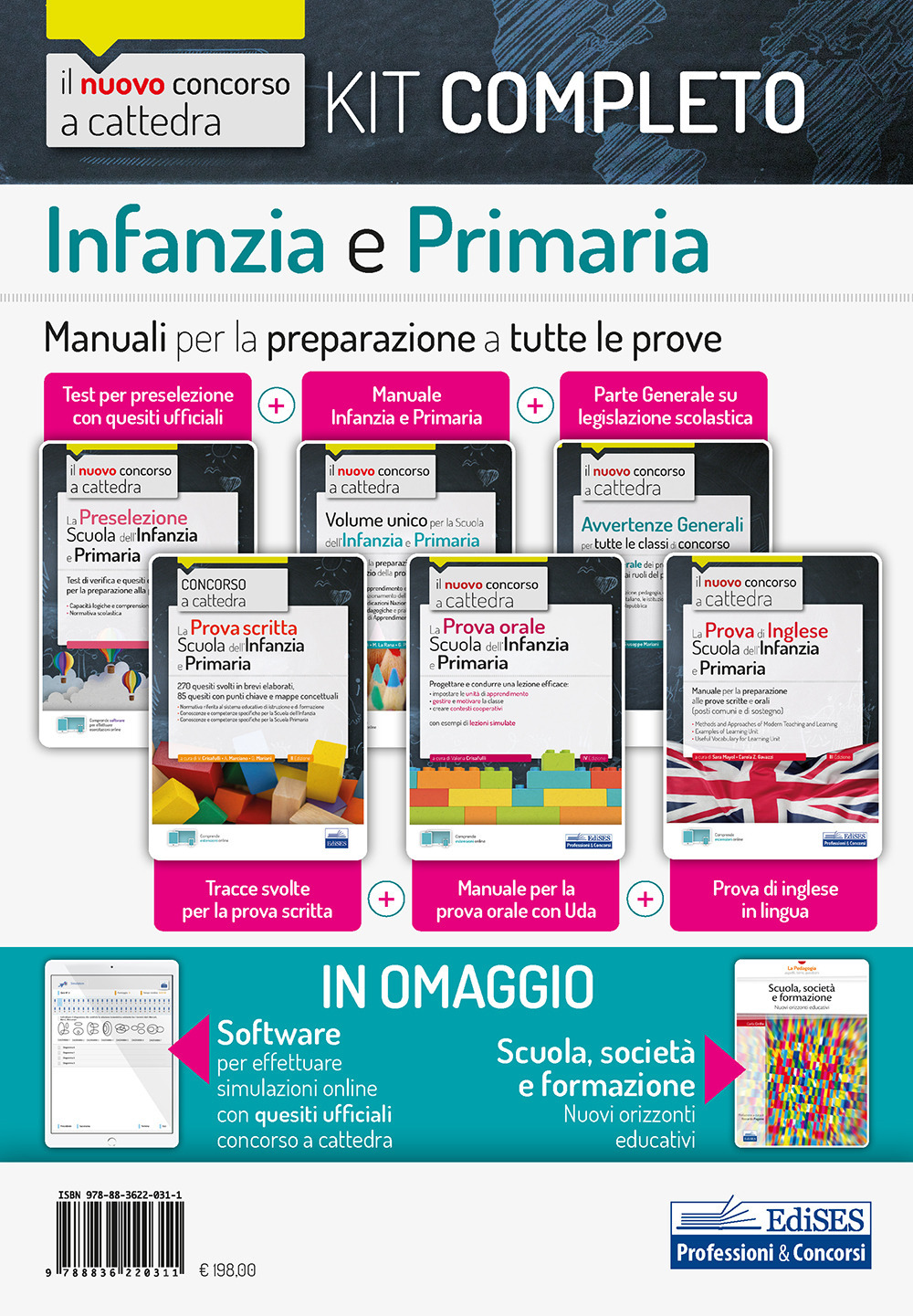 Kit completo concorso a cattedra scuola infanzia e primaria. Per la preparazione completa a tutte le prove selettive
