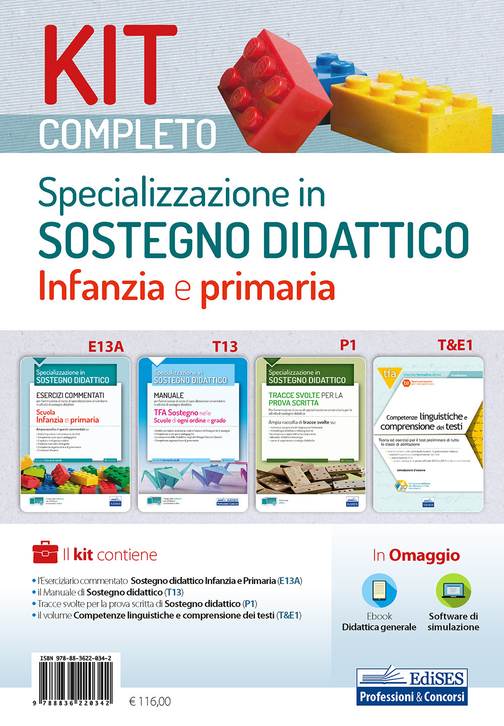 Kit completo specializzazione sostegno didattico Infanzia e Primaria. Eserciziari, manuale e tracce svolte per tutte le prove