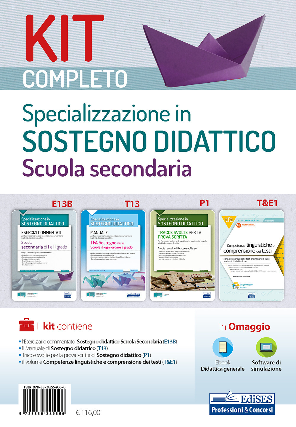 Kit completo specializzazione sostegno didattico Scuola Secondaria. Eserciziari, manuale e tracce svolte per tutte le prove