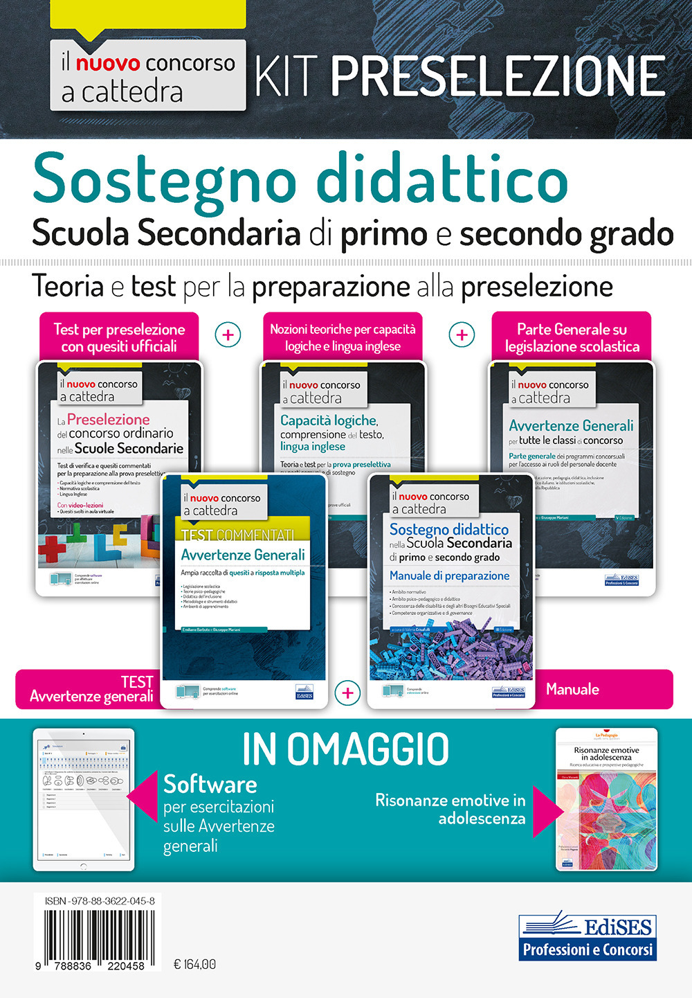 Kit preselezione sostegno didattico nella scuola secondaria. Manuali per la preselezione del concorso a cattedra in sostegno didattico scuola secondaria primo e secondo grado