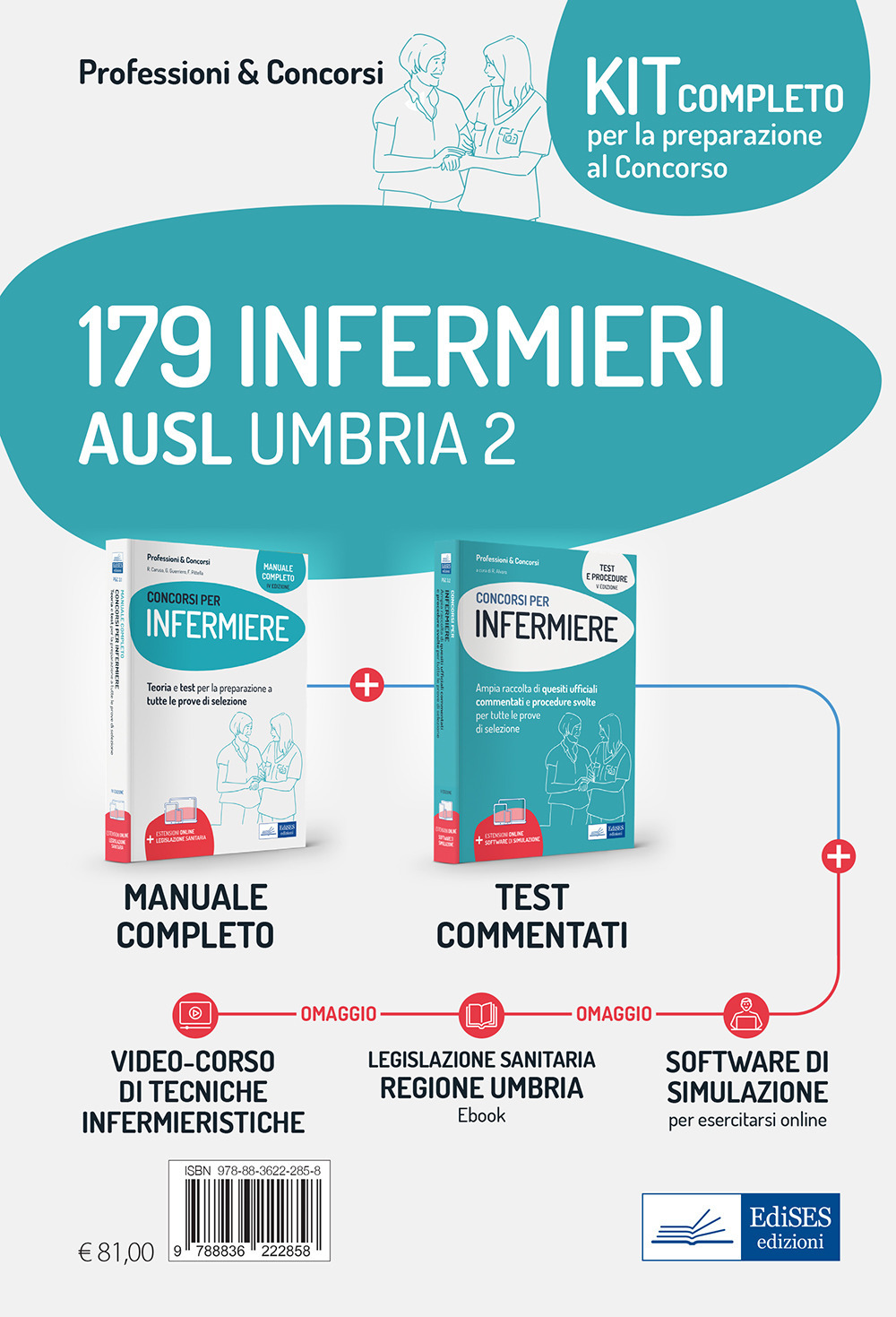 Kit completo per la preparazione al concorso 179 infermieri AUSL Umbria 2