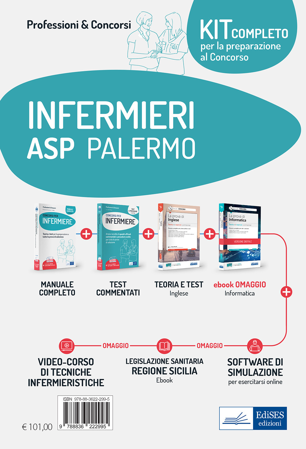 Kit completo per la preparazione al concorso infermieri ASP Palermo. Il manuale dei concorsi per infermiere- I test dei concorsi per infermiere-La prova di inglese per tutti i concorsi-La prova di informatica per tutti i concorsi