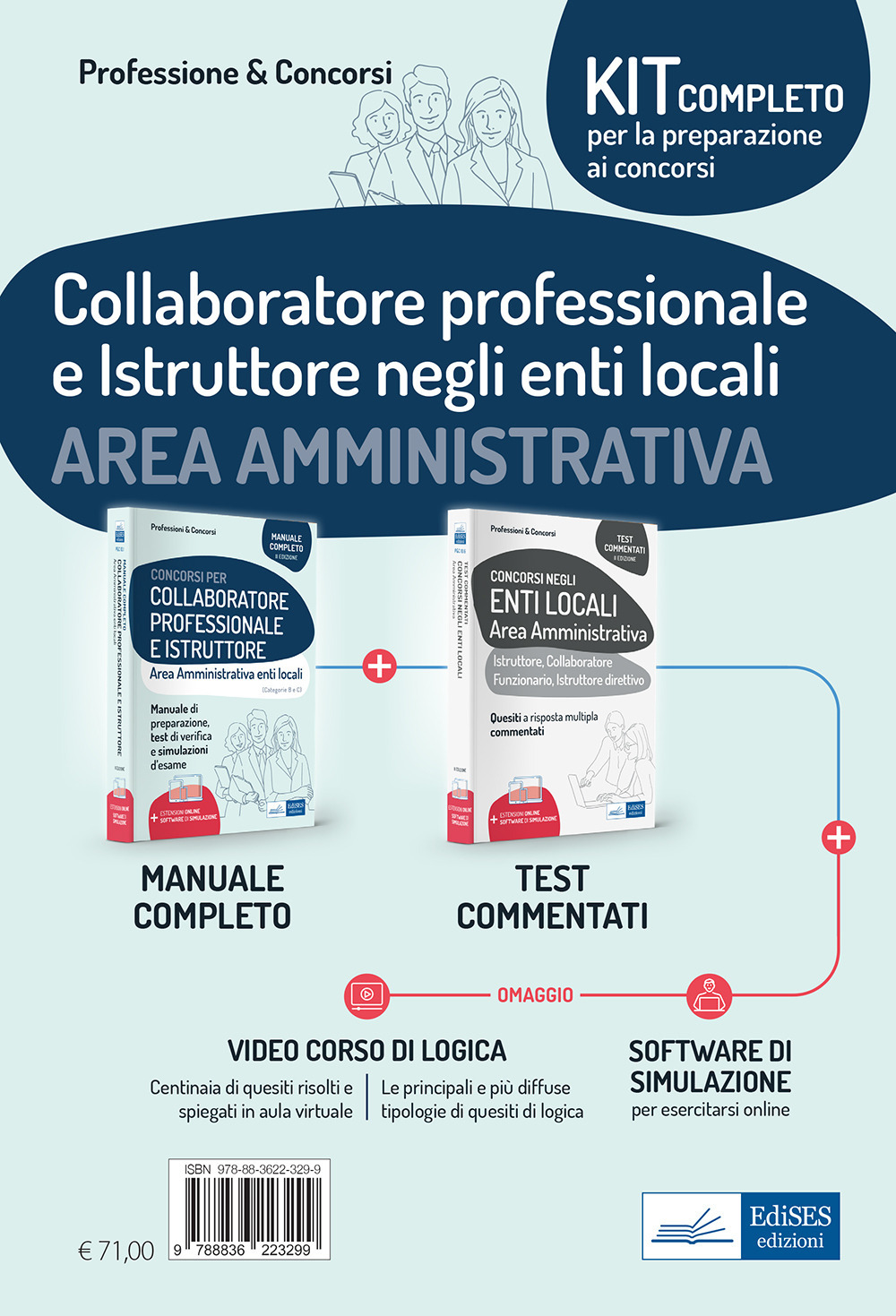 Kit completo per la preparazione ai concorsi. Collaboratore professionale e istruttore negli enti locali. Area Amministrativa. Manuale completo e Test a risposta multipla commentati