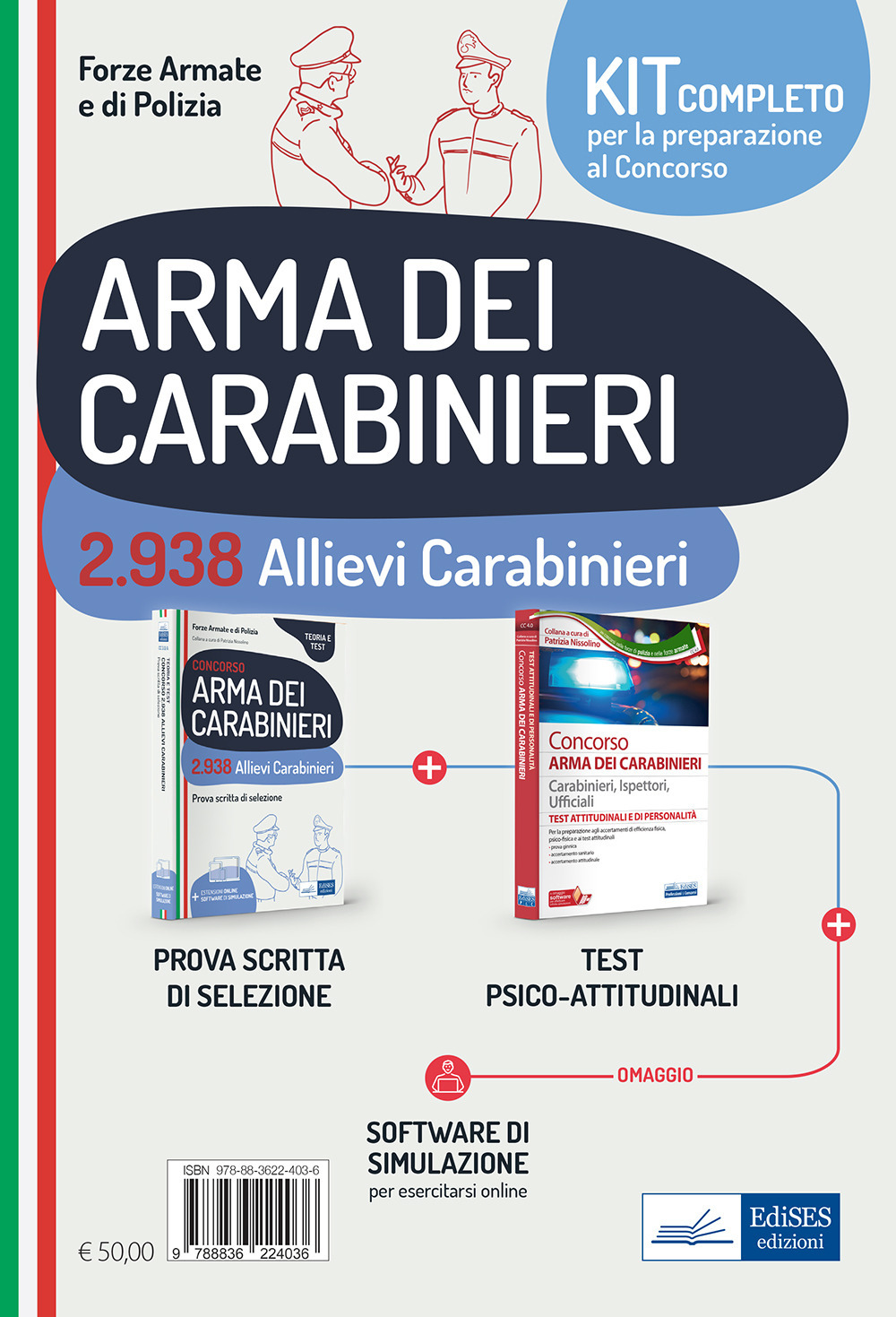 Kit completo concorso 2.938 allievi carabinieri. Prova scritta di preselezione-Test attitudinali