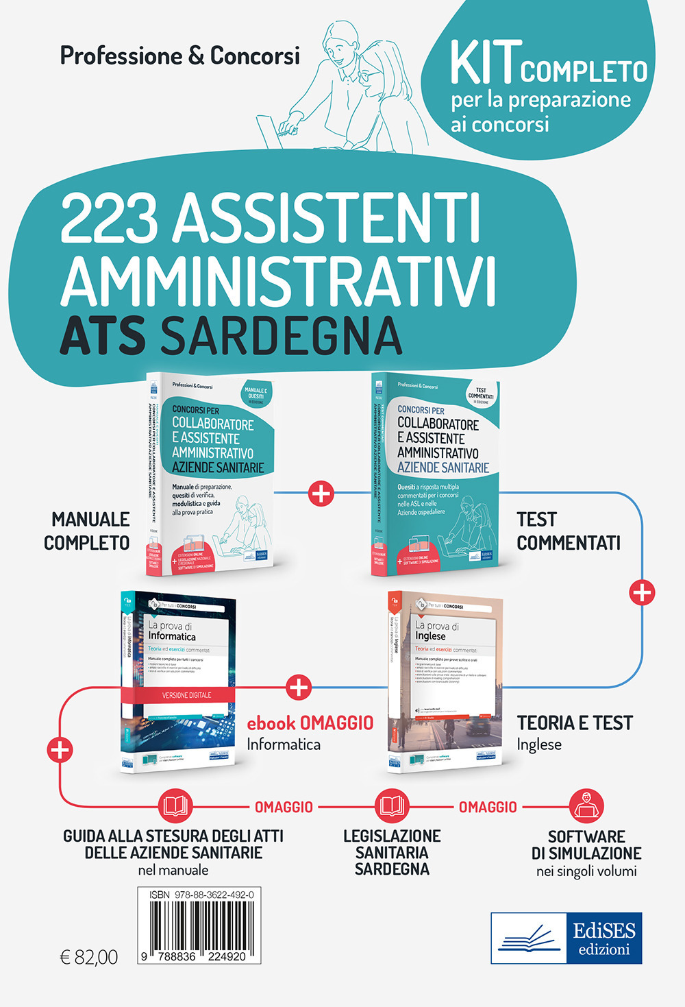 Kit concorso 223 Assistenti amministrativi ATS Sardegna. Volumi per la preparazione completa al concorso