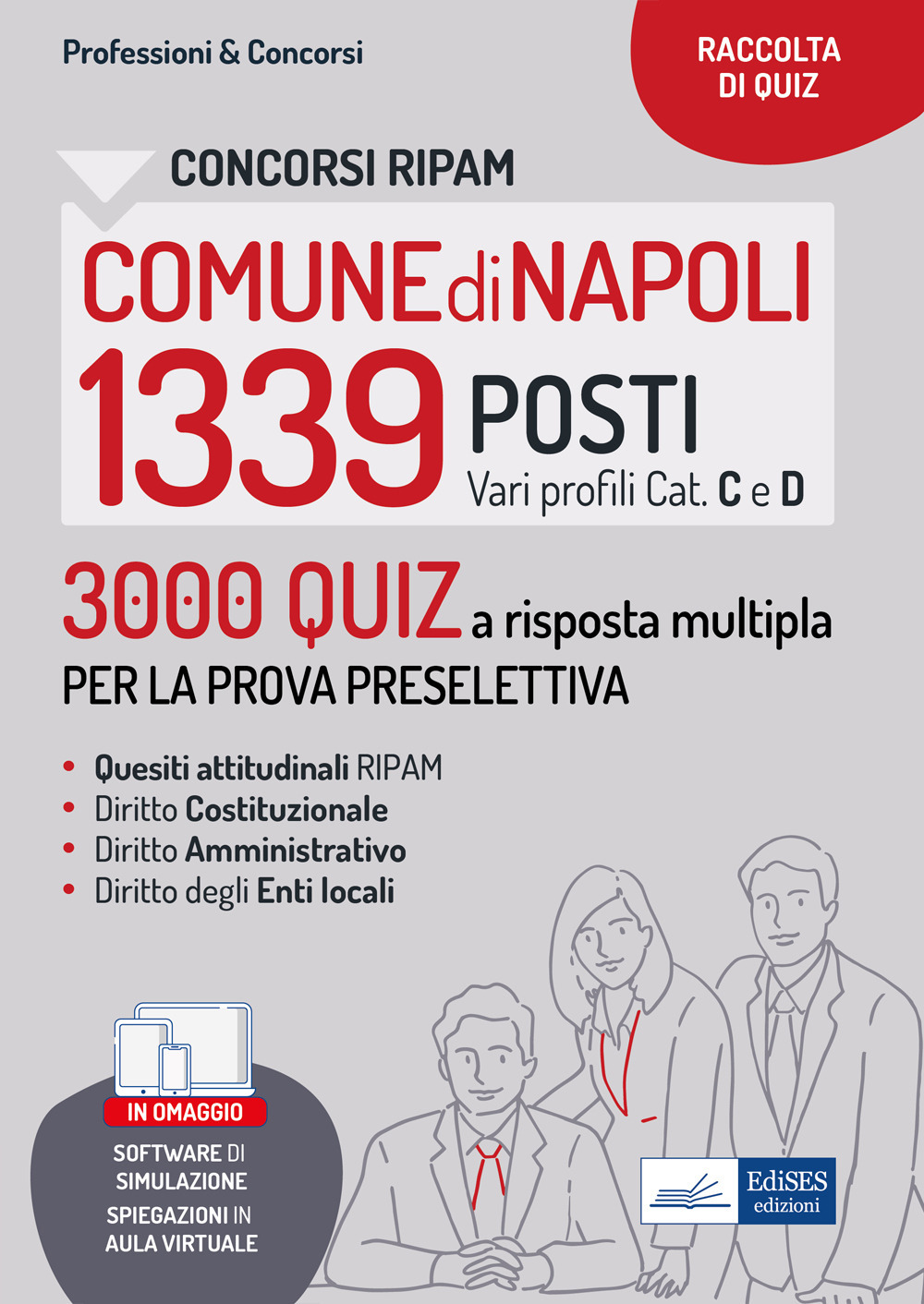 Concorsi RIPAM 1339 posti nel Comune di Napoli. 3000 Quiz a risposta multipla per la prova preselettiva