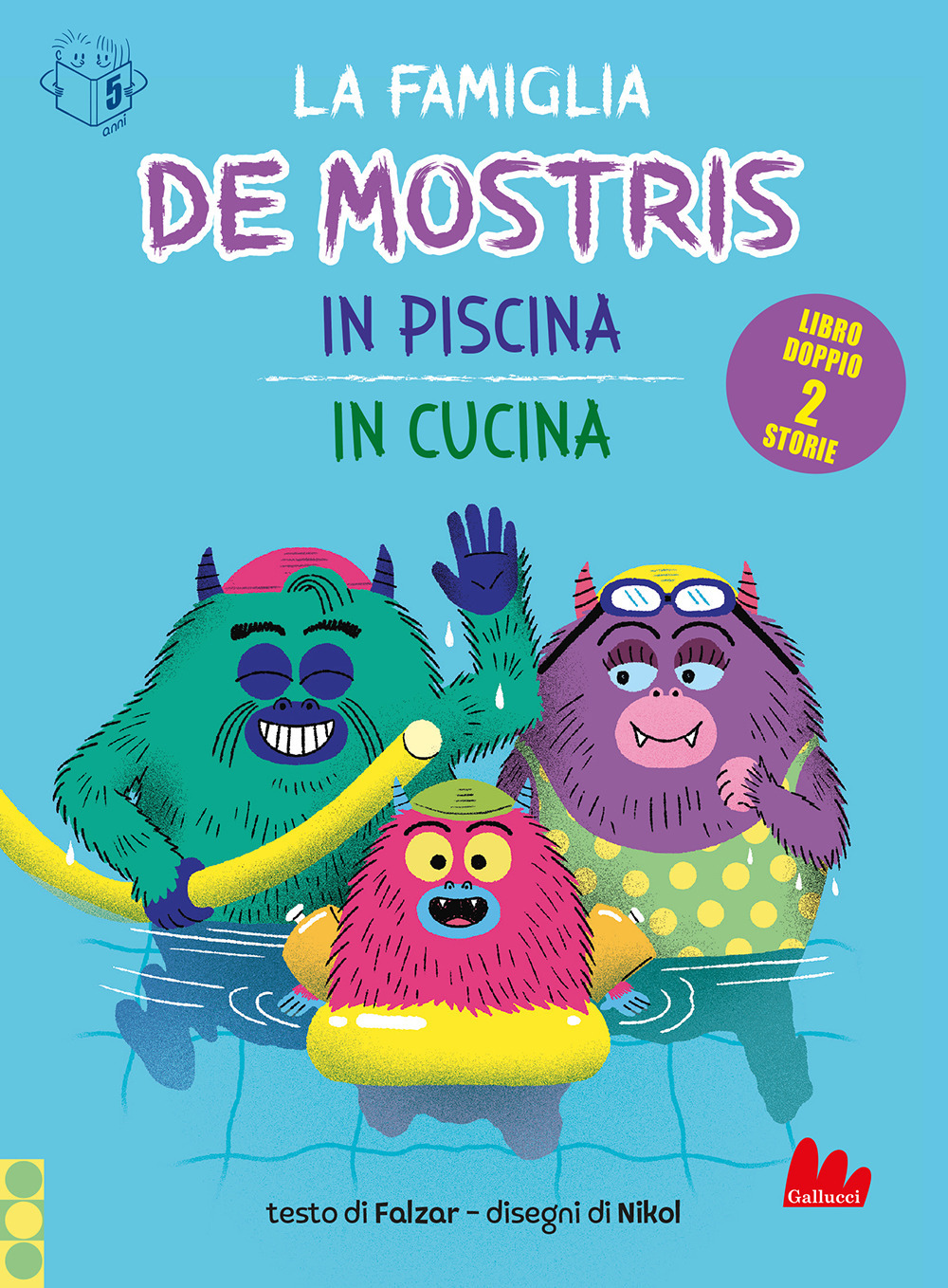 La famiglia De Mostris in piscina-In cucina