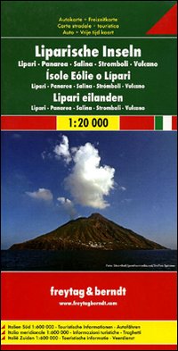 Isole Eolie o Lipari 1:20.000. Carta stradale e turistica