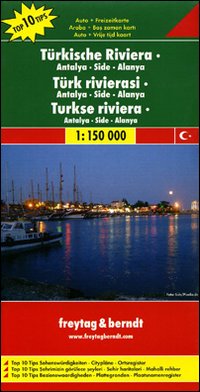 Riviera turca: Antalya, Side, Alanya 1:150.000. Carta stradale e turistica
