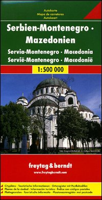 Serbia-Montenegro, Macedonia 1:500.000. Carta stradale