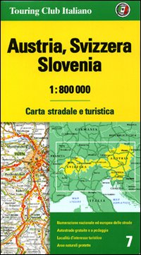 Austria, Svizzera, Slovenia 1:800.000