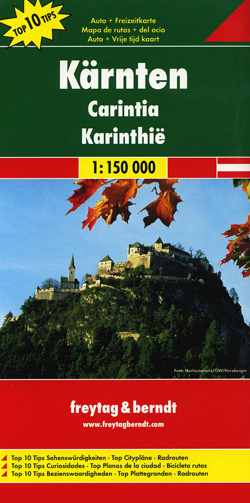Carinzia 1:150.000. Carta stradale e turistica