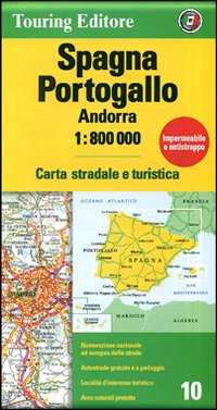 Spagna, Portogallo, Andorra 1:800.000. Carta stradale e turistica