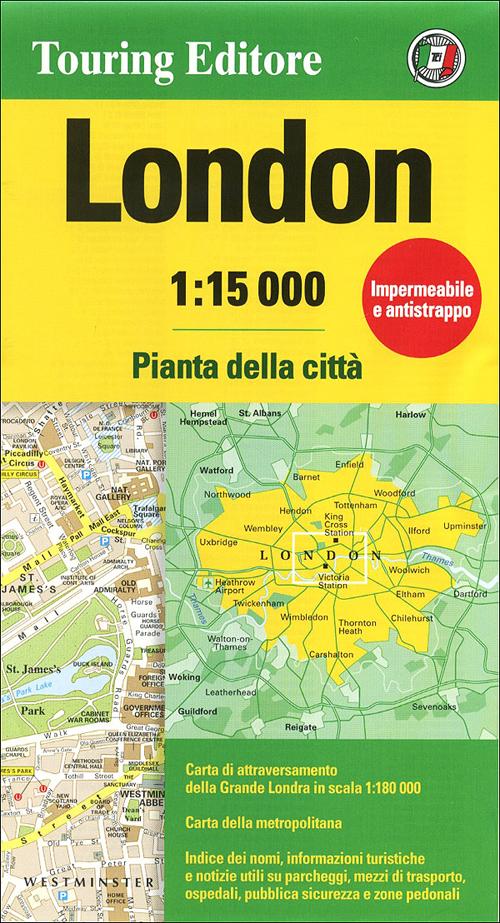 Londra 1:15.000. Pianta della città