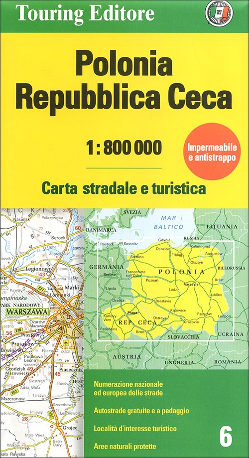 Polonia, Repubblica Ceca 1:800.000. Carta stradale e turistica