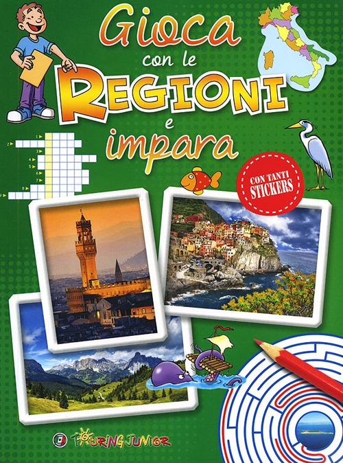 Gioca con le regioni e impara. Con adesivi