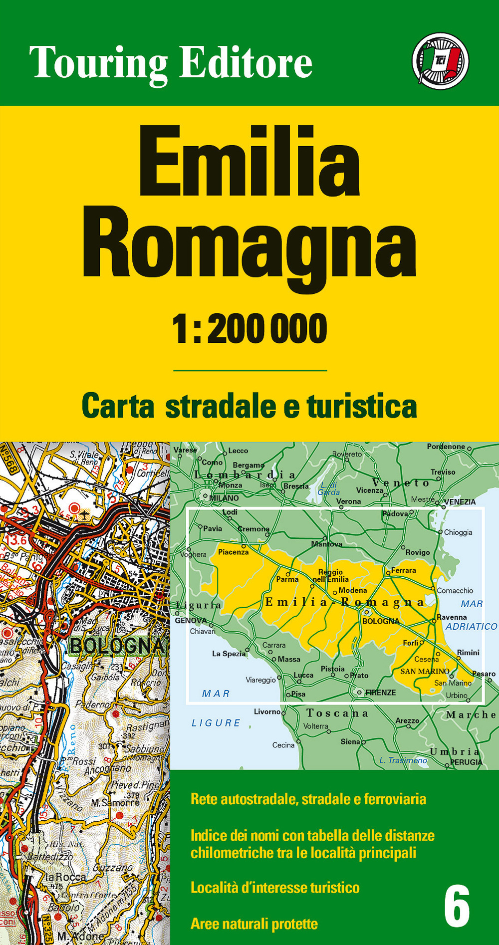 Emilia Romagna 1:200.000. Carta stradale e turistica