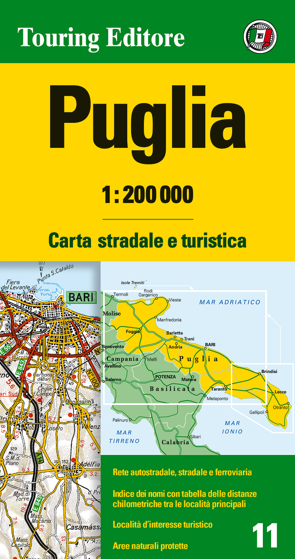 Puglia 1:200.000. Carta stradale e turistica