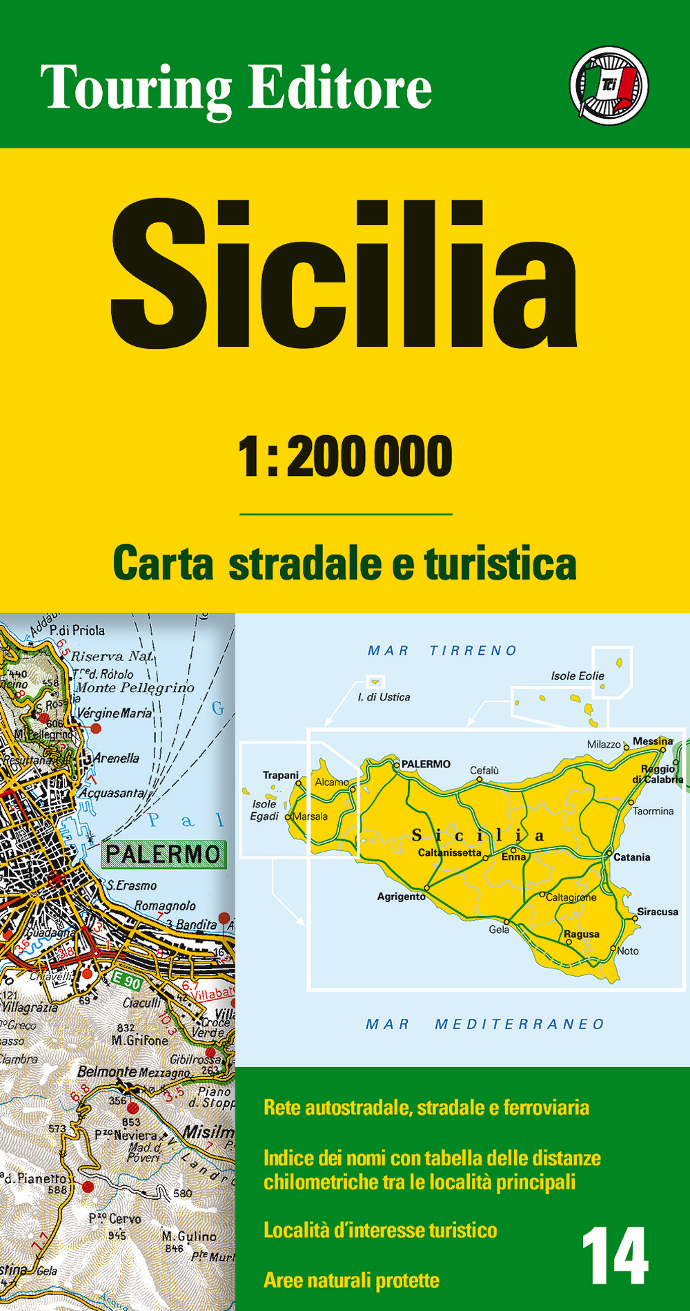 Sicilia 1:200.000. Carta stradale e turistica