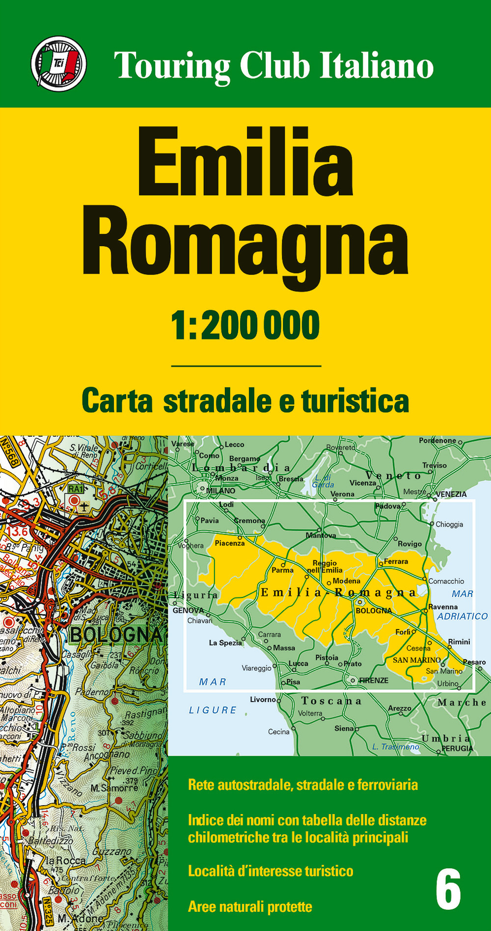 Emilia Romagna 1:200.000. Carta stradale e turistica