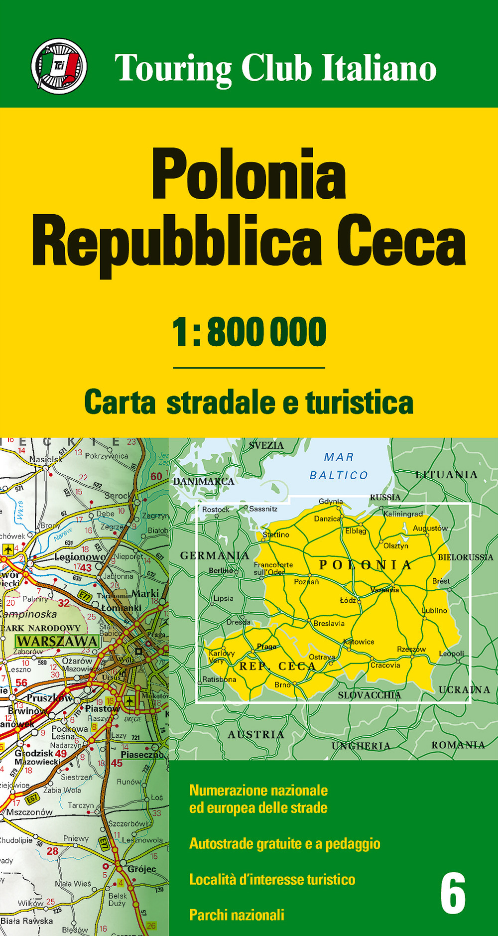 Polonia, Repubblica Ceca 1:800.000. Carta stradale e turistica