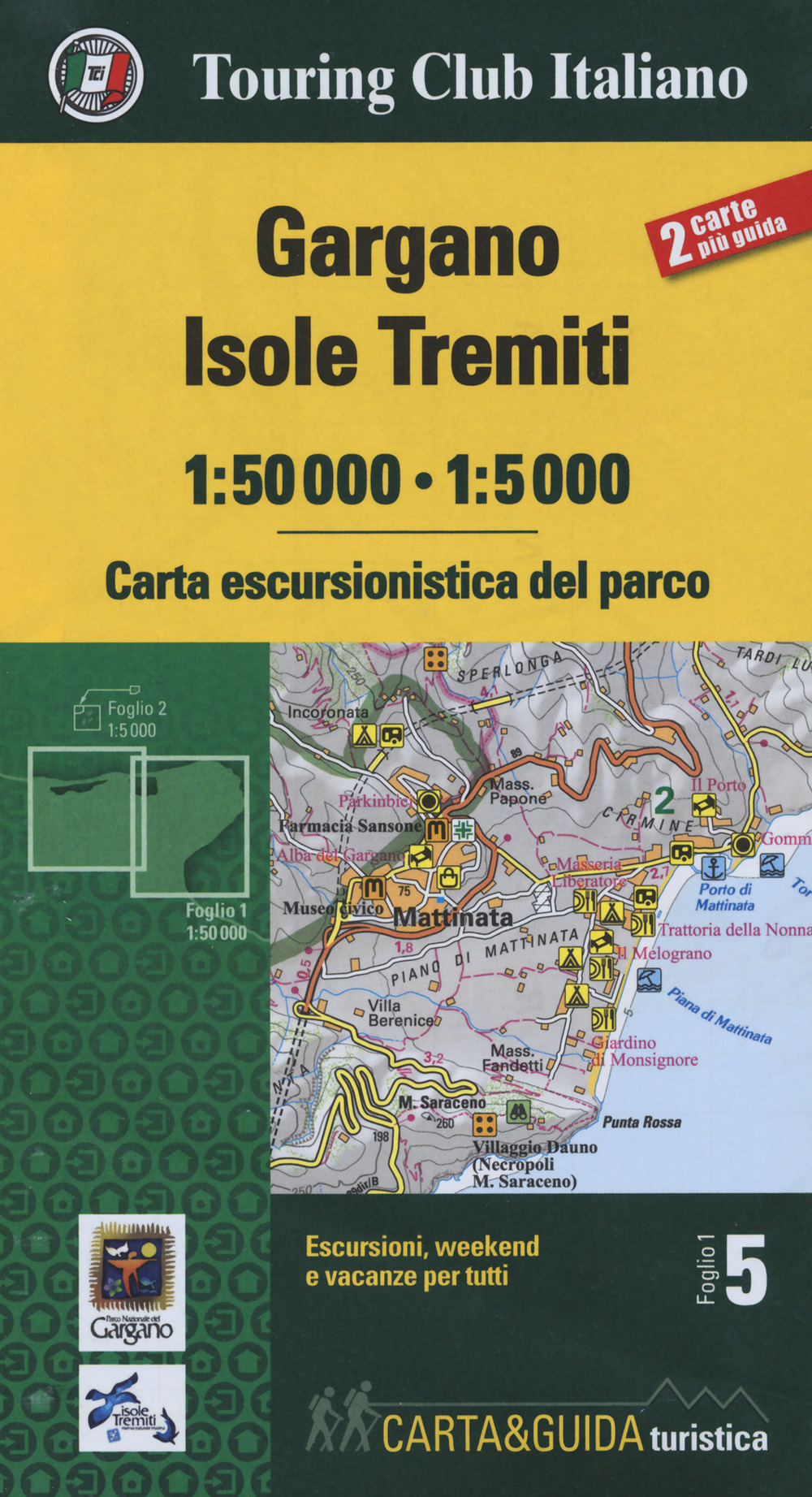 Gargano. Isole Tremiti 1:50.000-1:5000. Carta escursionistica del parco