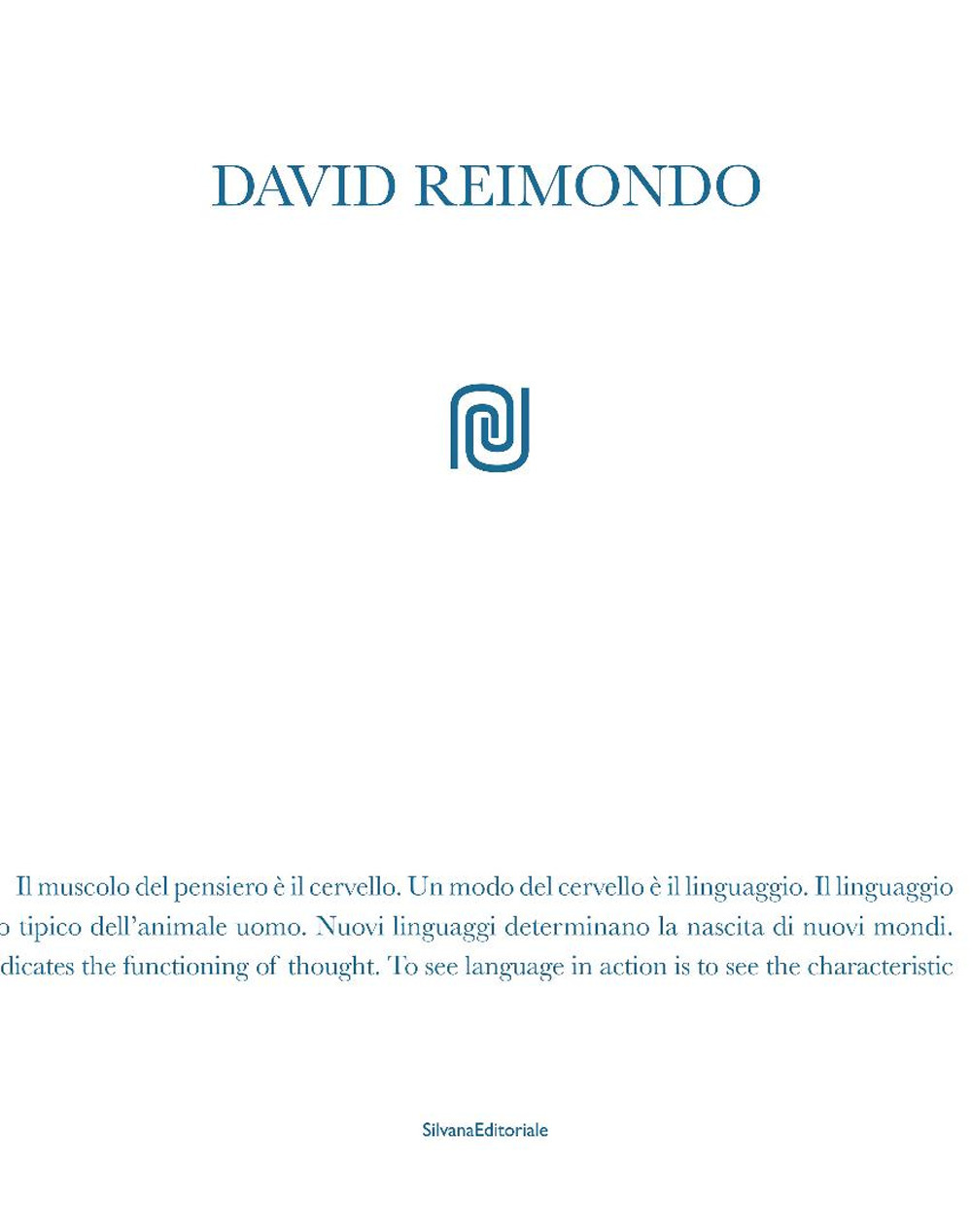 David Reimondo. Ediz. italiana e inglese