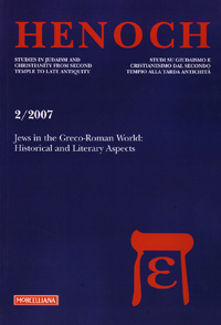 Henoch. Vol. 2: Jews in the greco-roman world