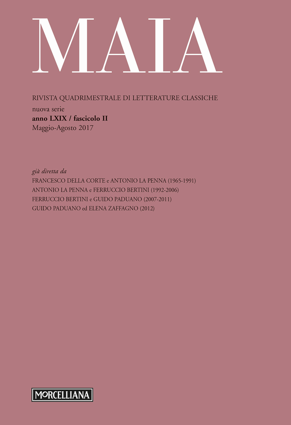 Maia. Rivista di letterature classiche. Vol. 2