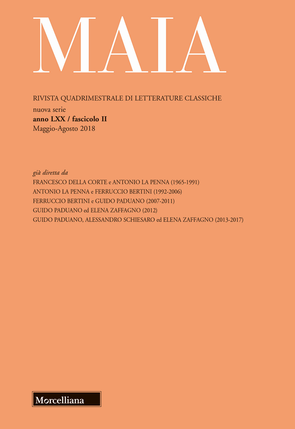 Maia. Rivista di letterature classiche. Vol. 2