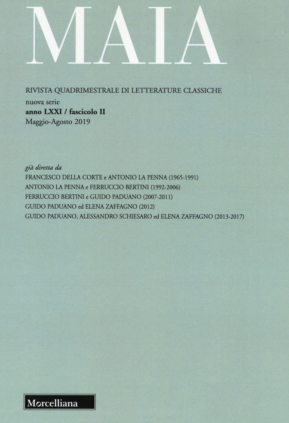 Maia. Rivista di letterature classiche. Vol. 2: Il panegirico a Traiano di Plinio