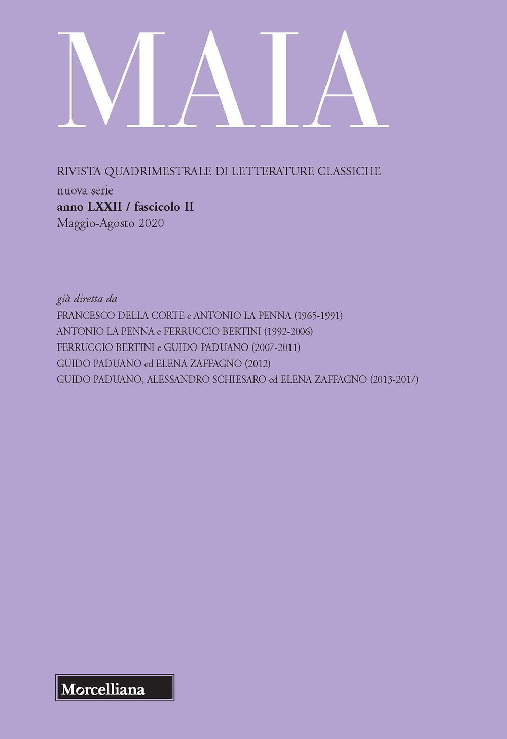 Maia. Rivista di letterature classiche. Vol. 2: Cesare nella tempesta