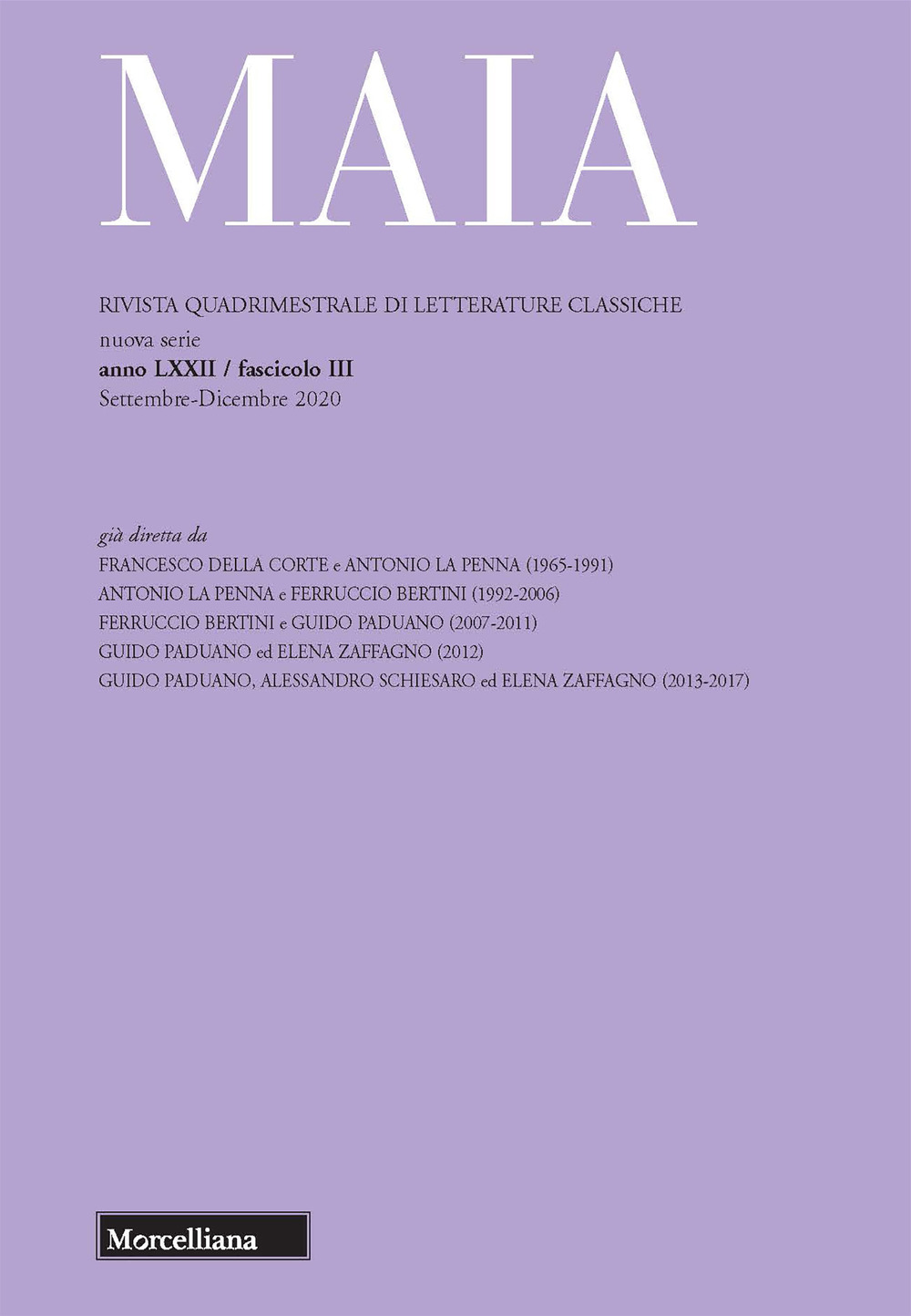Maia. Rivista di letterature classiche. Vol. 3