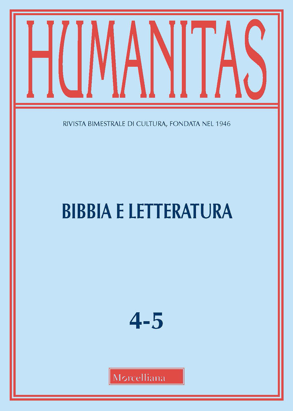 Humanitas. Vol. 4-5: Bibbia e letteratura