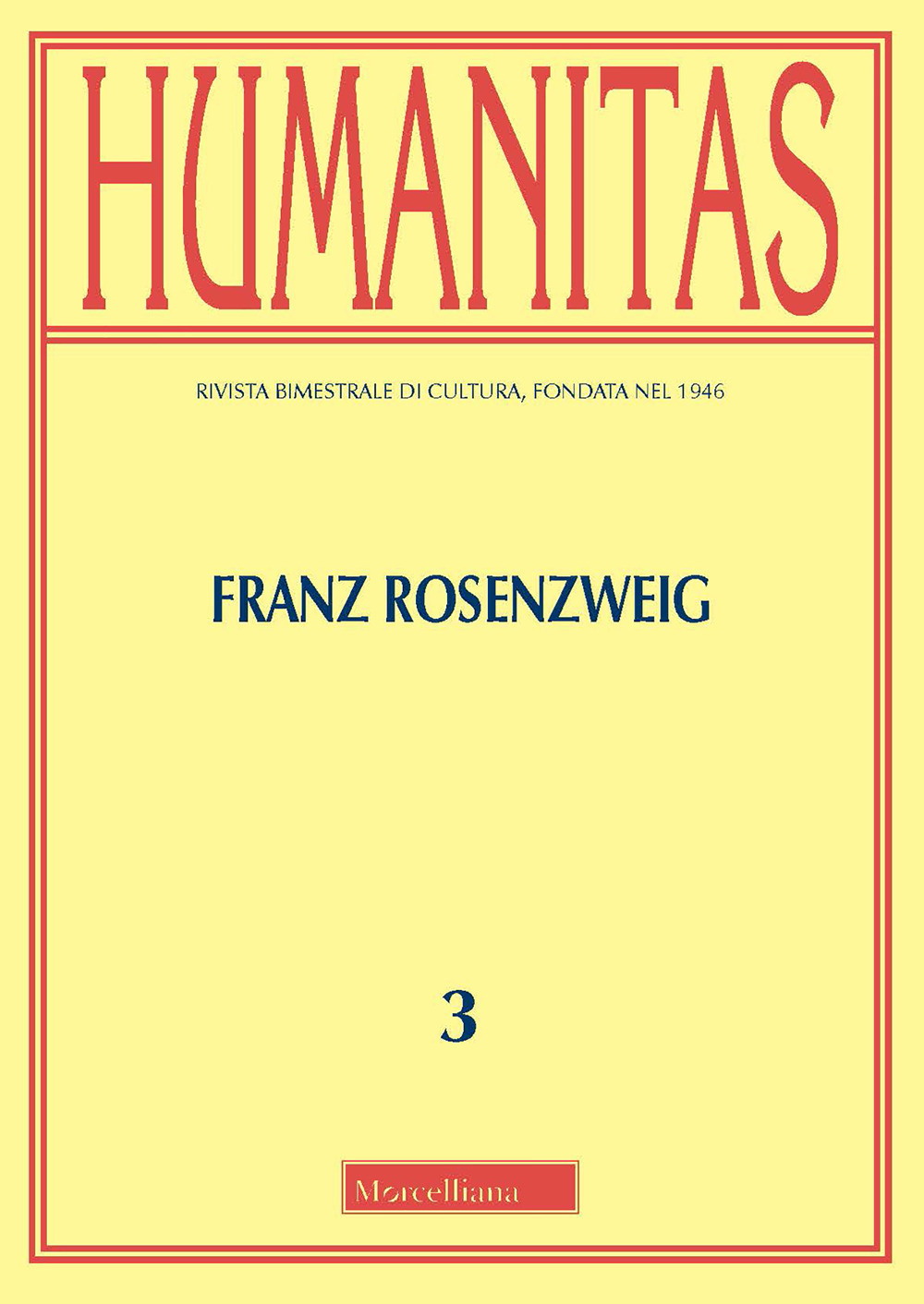 Humanitas. Vol. 3: Franz Rosenzweig
