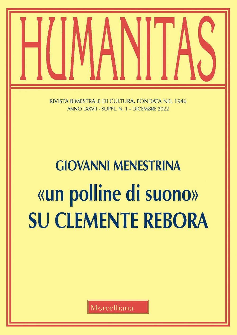 «Un polline di suono». Su Clemente Rebora
