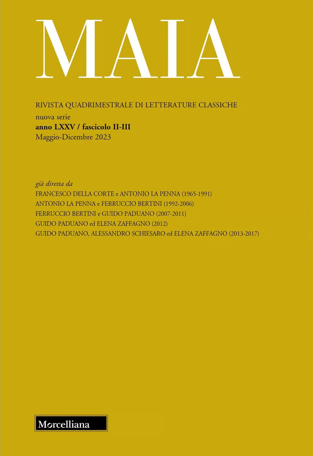 Maia. Rivista di letterature classiche. Vol. 2-3: Virgilio, Eneide