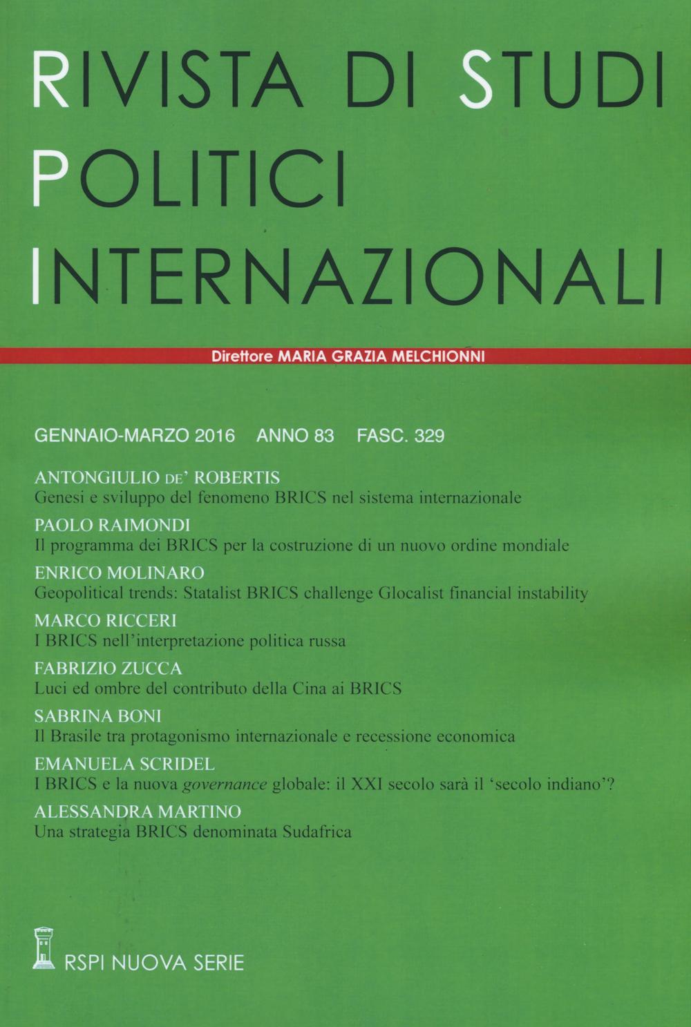 Rivista di studi politici internazionali. Vol. 1