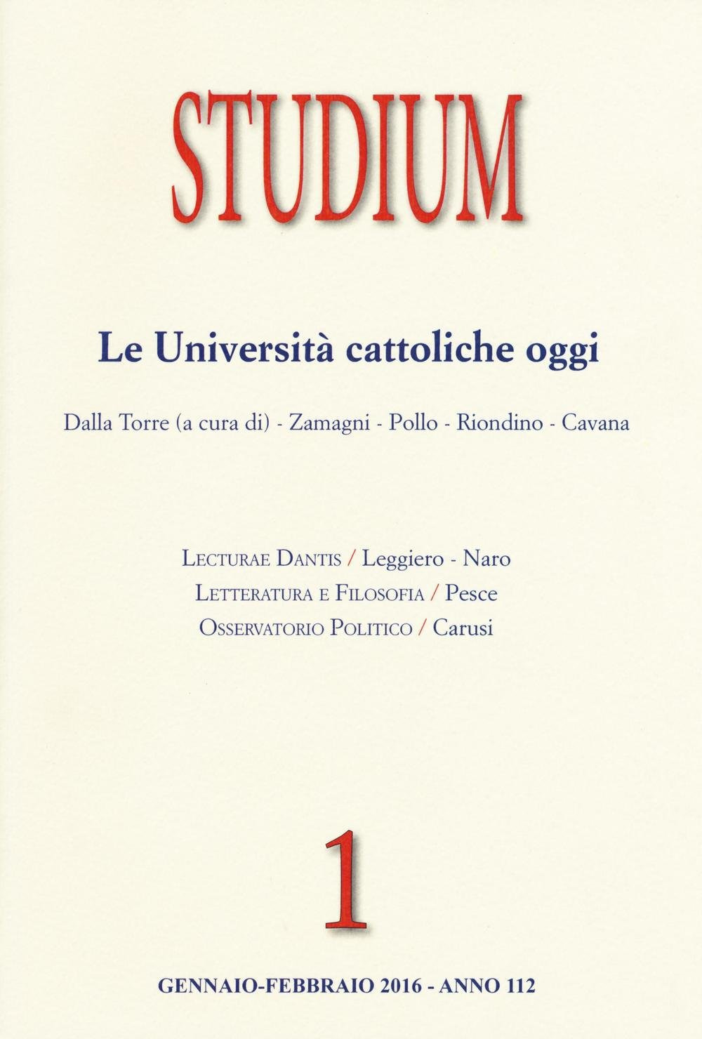 Studium. Vol. 1: Le università cattoliche oggi
