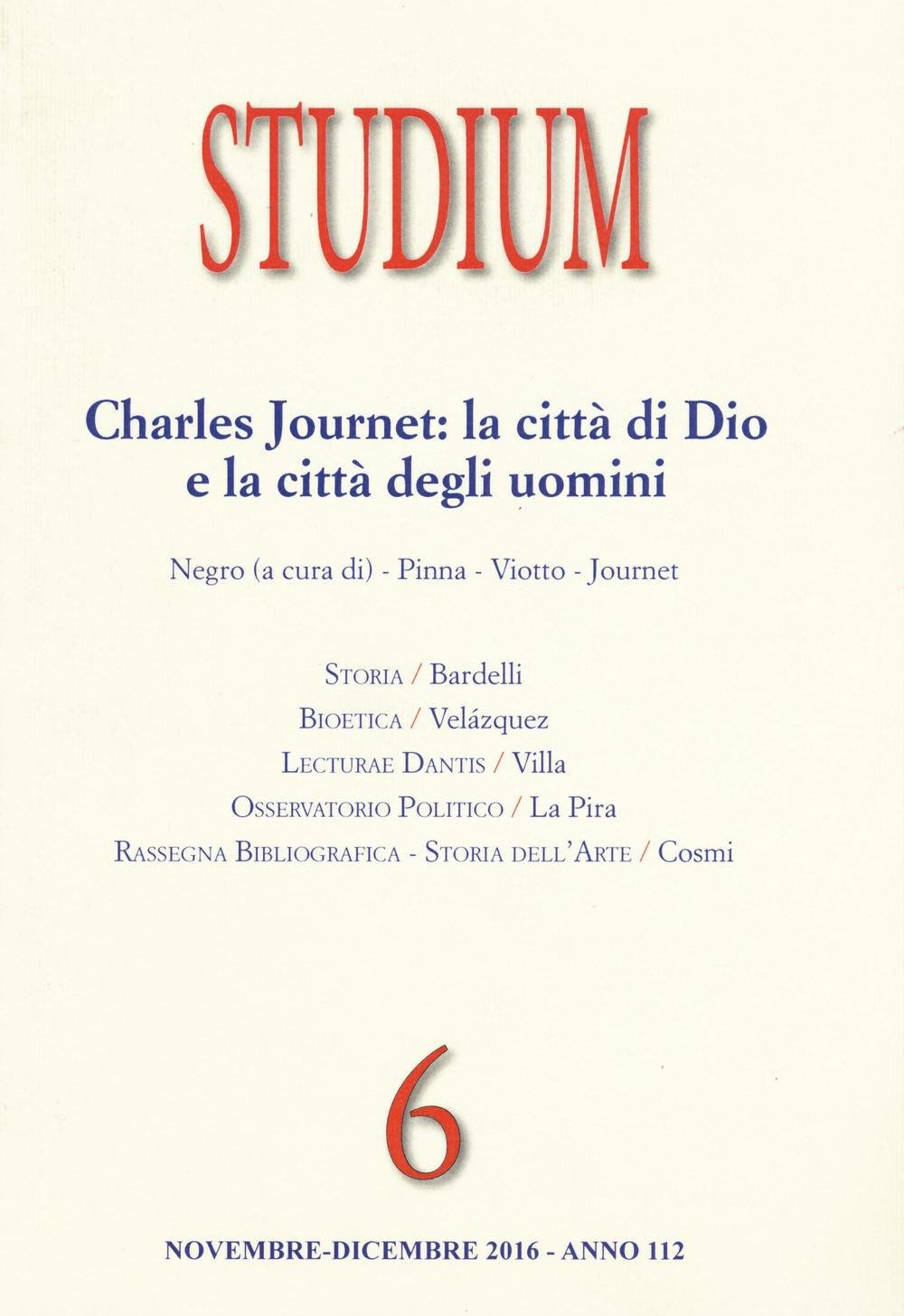 Studium. Vol. 6: Charles Journet: la città di Dio e la città degli uomini