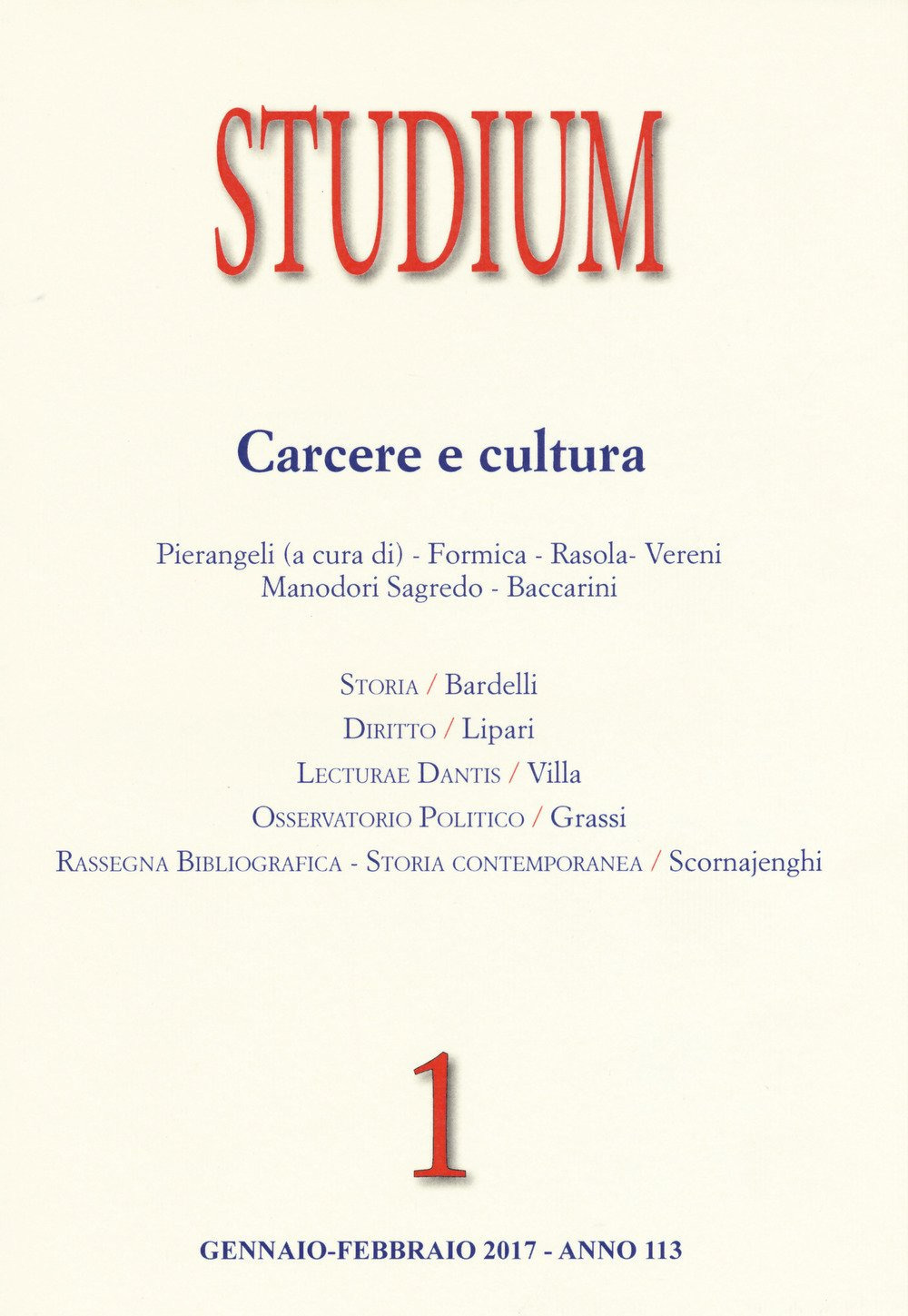 Studium. Vol. 1: Carcere e cultura
