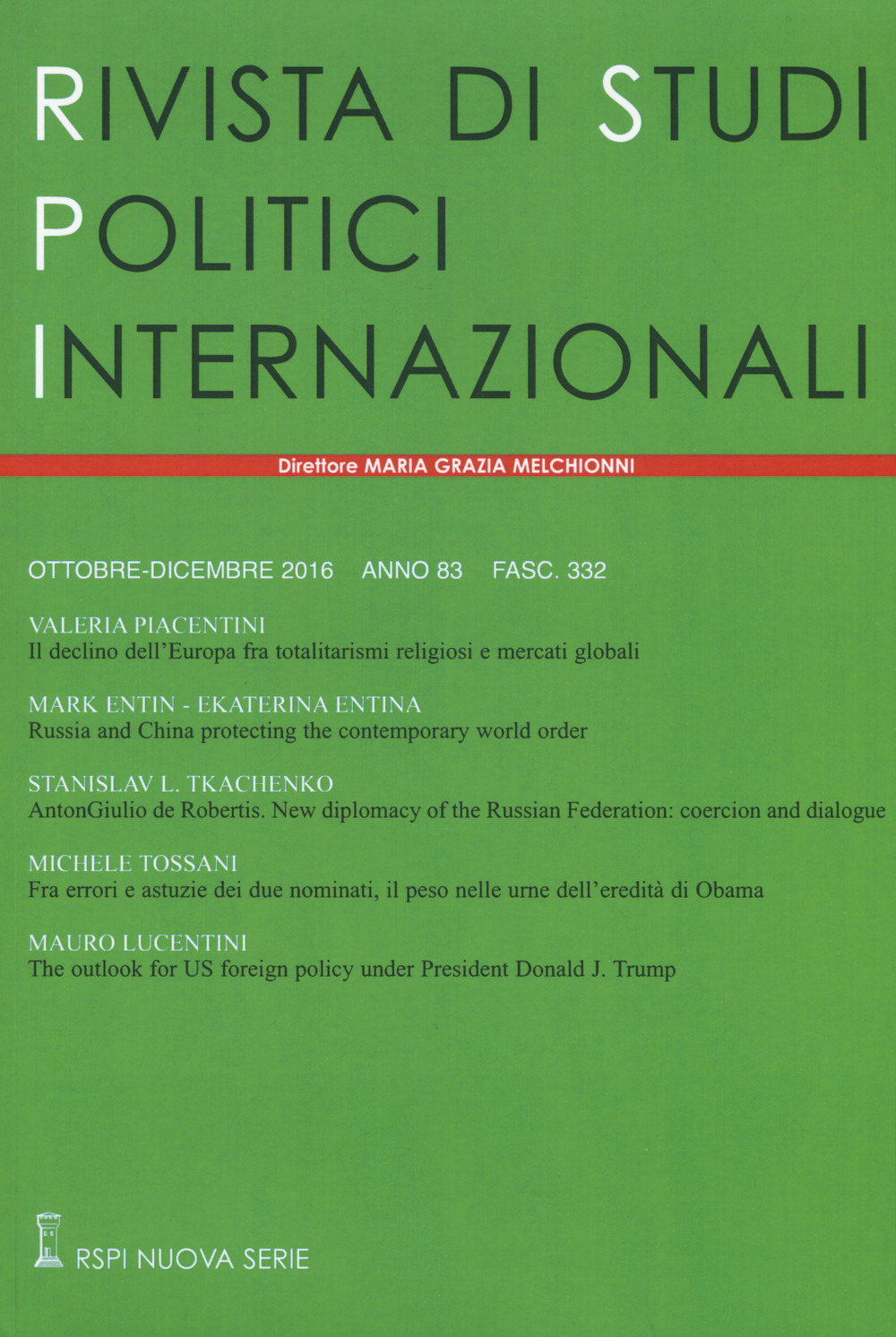 Rivista di studi politici internazionali. Vol. 4