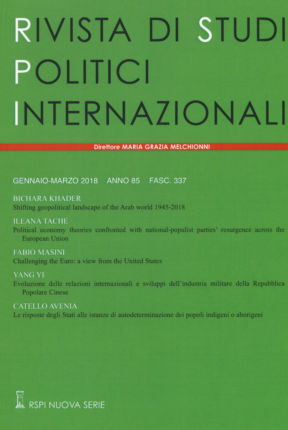 Rivista di studi politici internazionali. Vol. 1