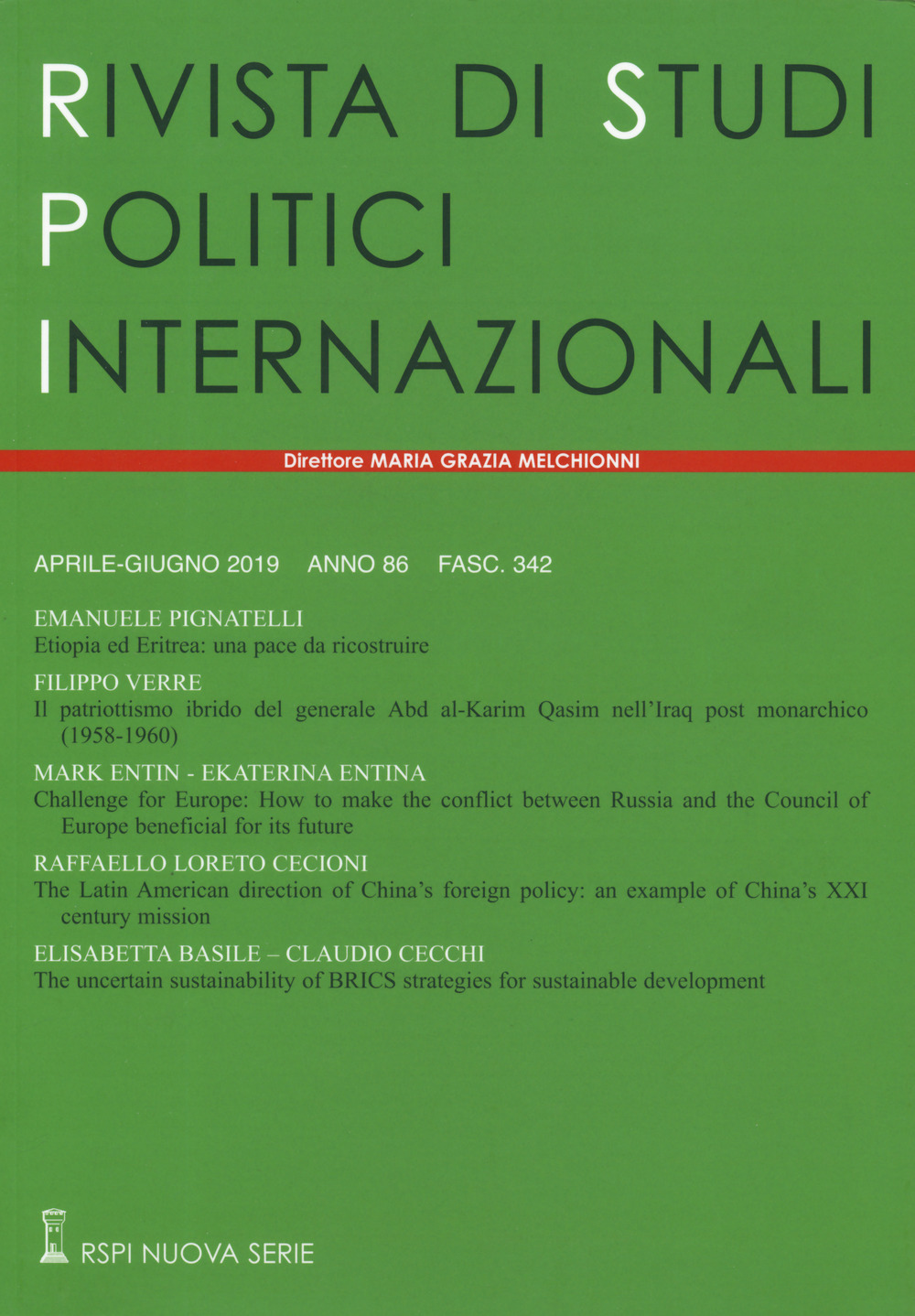 Rivista di studi politici internazionali. Vol. 2