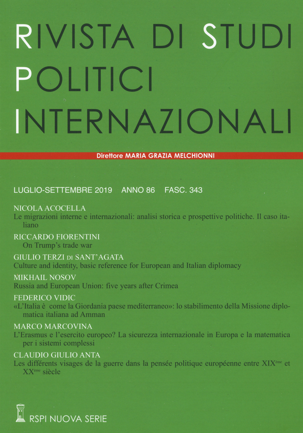 Rivista di studi politici internazionali. Vol. 3