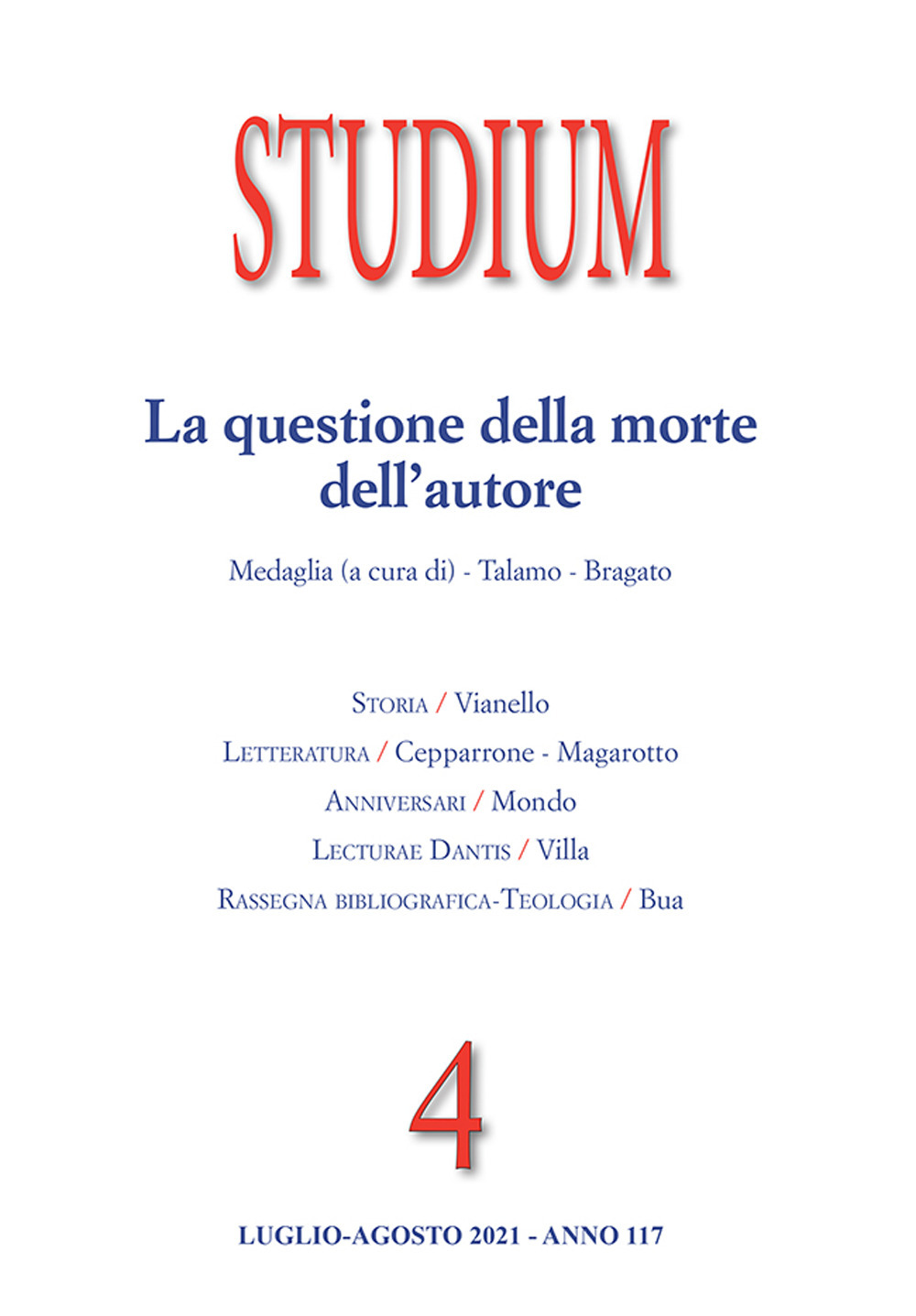 Studium. Vol. 4: La questione della morte dell'autore