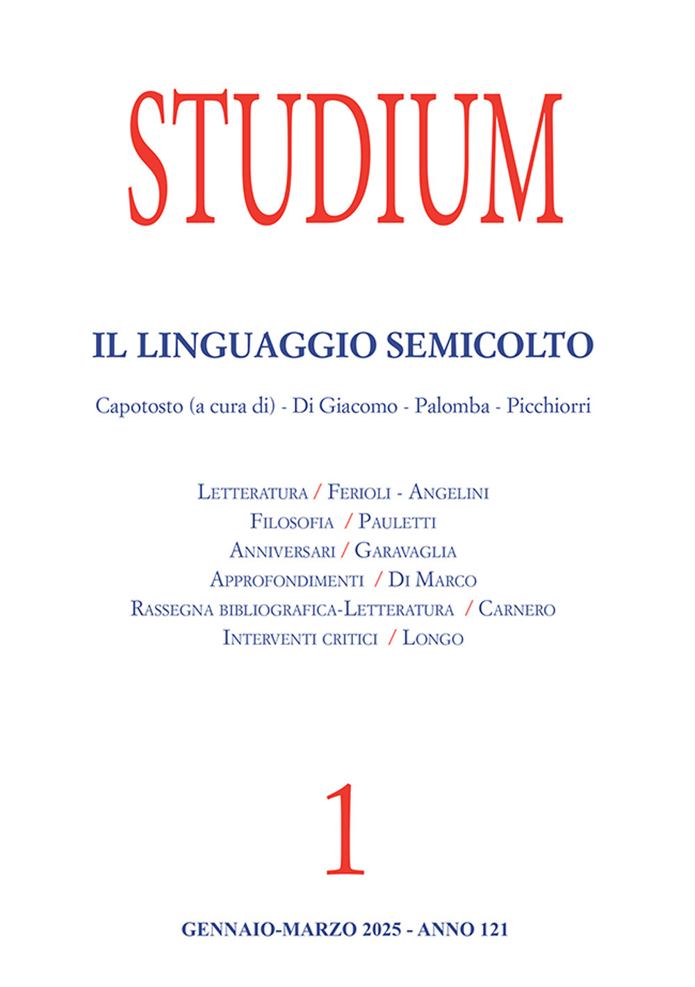 Studium. Vol. 1: Il linguaggio semicolto