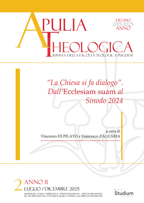 Apulia theologica. Vol. 2: «La Chiesa si fa dialogo». Dall'Ecclesiam suam al Sinodo 2024