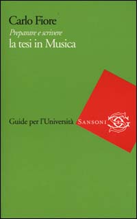 Preparare e scrivere la tesi in musica