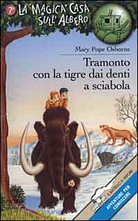 Tramonto con la tigre dai denti a sciabola